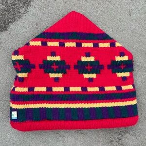 Vintage Turtle Fur Wool Blend Knit Ski Hat Beanie Ski Cap Stowe Vermont USA